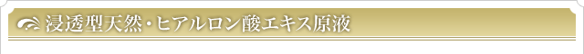 浸透型天然・ヒアルロン酸エキス原液